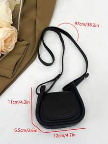 1 chiếc túi đeo chéo mini hình quả cầu lông dễ thương mới, thiết kế khóa nam châm, họa tiết hoạt hình dập nổi, dây đeo có thể điều chỉnh, đa năng và tiện dụng cho sử dụng hàng ngày, không gian chứa đồ rộng rãi, món đồ thời trang mới được yêu thích. - túi đeo chéo mini - Xem 4