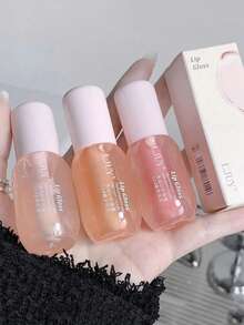 保湿唇油、透明润唇膏、滋养亮泽润唇膏、透明唇部彩妆、清爽不油腻唇部护理配方 - 混合口味 - 查看 11