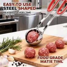 Non-Stick Meatball Scoop With Detachable Anti-Slip Handle, Stainless Steel Meatball Spoon For Kitchen - Multicolor - View 1