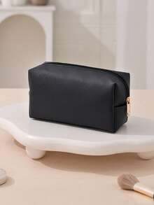 1pc Minimalist Travel Cosmetic Bag, Toiletry Organizer, Portable Outdoor Travel Wash Bag, Fashion Handbag, Daily Travel Use, Travel Accessories Storage Bag, Can Store Makeup Tools, PU Material, Men's Toiletry Bag, Makeup Brush Organizer - Multicolor - View 13