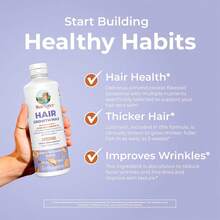 Hair Growth MAX Liposomal For Women | 15.22 Fl Oz | Fast-Absorbing Biotin 10,000 Mcg, Pumpkin Seed Oil & Herbal Blend | Thicker Hair, Skin Hydration & Wrinkle Support | Almond Cookie Flavor - 1Bottles - 查看 3