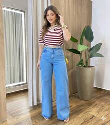 Women's Striped Polo Shirt, Basic Work/Everyday T-Shirt, Viscose/Knit Fabric, Short Sleeves. - Màu Đỏ Sâu - Xem 2