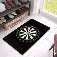 1 pieza Alfombra de área con diseño de dardos, esta alfombra con un diseño inspirado en un juego puede agregar vitalidad a tu espacio. El diseño elegante y funcional presenta una impresión vibrante a todo color de dardos, elevando instantáneamente el ambiente de tu sala de juegos, cueva de hombres o área de bar. La tela de bajo pelo es resistente a las manchas y fácil de limpiar, perfecta para proteger tu piso de los dardos caídos, los rasguños de los zapatos o los derrames. - Multicolor - Ver 3
