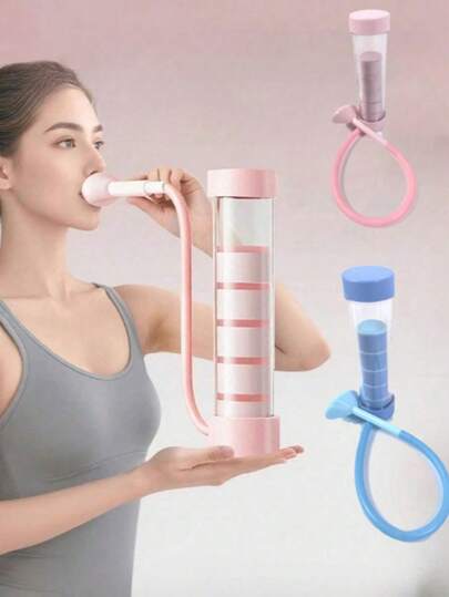 便携式呼吸哑铃 - 腹式呼吸训练器，用于增强肺活量、锻炼腹肌、腰部、盆底肌和下巴 - 无需电池，设计紧凑，适合家庭健身房和健身场所，运动配件，时尚健身工具，健身器材