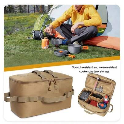 Nylon Waterproof Storage Bag, Suitable For Mountaineering, Camping And Gas Cylinder Storage