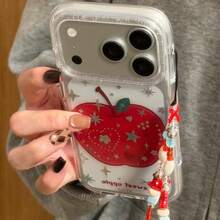 适用于 17/17 Pro/17 Pro Max 的奢华星空设计全包防震保护手机壳，女士款 - 無色 - 查看 1