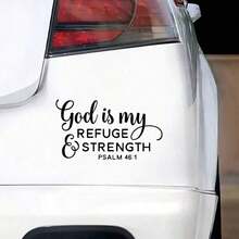God Is My Refuge & Strength Psalm:1 Vinyl Decal - Waterproof, Easy-To-Apply Sticker, Laptops, - Durable, Glossy, Religious Theme, Ceramic Adhesive|Glossy Sticker|Waterproof Sticker - Trắng - Xem 7