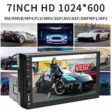 Hippcron Single DIN Car MP5 Player, 7-Inch HD Touchscreen, Bluetooth Connection, Support CarPlay And Android Auto, 12V Power, FM Radio, ISO Interface, AUX Input, SD Card Slot, USB Port - With Carplay and Android Auto - View 8