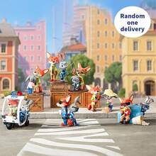 Miniso Bộ sưu tập tượng nhỏ Judy/Nick trong phim Zootopia của Disney - Chất liệu nhựa, thiết kế theo chủ đề hoạt hình, trang trí cảnh vật, trang trí nhà cửa/Bộ sưu tập hộp bí ẩn/Sản phẩm Zootopia/Quà tặng (Ngẫu nhiên 1 chiếc) - Nhiều màu - Xem 10