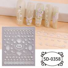 Zhengxiang Dopamine Bow Nail Stickers, 5D Embossed Minimalist Versatile Cherry Cartoon Nail Art Decals - Nail Art Posts - View 12