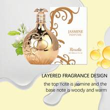 Women'S Fruity Floral Perfume Set With Elegant Golden-Accented Bottles - Long-Lasting Citrus, Bergamot, Jasmine Scent, Luxury Gift For Christmas, Halloween, Valentine's Day Gift New Year, Daily Wear & Special Occasions - 茉莉花 - 查看 5