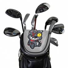 1 pieza Funda para cabeza de putter de golf DF3 - Estilo oso con monóculo - Estuche resistente de PU con forro esponjoso y diseño de dibujos animados lindos (compatible con el modelo de putter DF3) - Multicolor - Ver 10