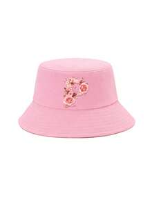 1 buah Topi Ember Anak Perempuan Warna Pink Elegan dengan Motif Huruf Bunga Mawar, 26 Pilihan Huruf, Manis & Chic, Bergaya, Ringan, dan Melindungi dari Matahari, Cocok untuk Pemakaian Sehari-hari, Aktivitas Luar Ruangan, Sekolah, dan Hadiah - Berwarna merah muda - View 39