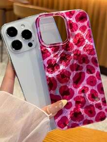 1个独特的冰川图案IMD紫红色豹纹手机壳，兼容 17系列、11/12/12 Pro、13/14/15、13 Pro/14 Pro/15 Pro、12 Pro Max/13 Pro Max/14 Pro Max/15 Pro Max、16、16 Pro、16 Pro Max、17、17 Pro、17 Pro Max，男女通用保护壳 - 彩色 - 查看 2