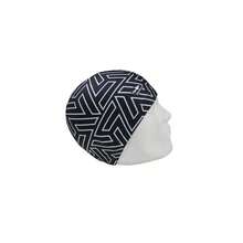 Gorra de natación de tela siliconada (hibrida), unitalla y cómoda. Ideal para entramiento y actividades acuáticas. Modelo TEKNO JAPONESA marca Escualo. - Negro - Ver 2