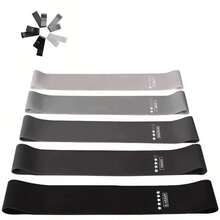 Black & Grey Gradient Resistance Band With Elastic Strap, Made Of TPE Material. Suitable For Beginner Yoga, Stretching Exercises, Pilates - Multicolor - View 1