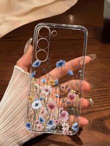 1 pièce Étui de téléphone à fleurs coloré et artistique à la mode. Housse de protection souple compatible avec Huawei Honor, Galaxy A04e/12/A13/A14/A34/A50/A52/A53/A54/S21/S22/S23/S24/S25/S25Ultra/S25FE/S26/S26 PLUS/S26 ULTRA/S26 EDGE, 6A/7A/8A, 12T/13T/15T/15T Pro, version internationale, pas la version domestique - Transparent - Voir 6