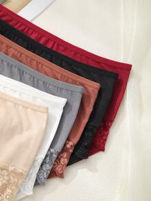 6 chiếc/gói Quần lót nữ cỡ lớn bằng cotton ren, co giãn và thoải mái, size 0XL-4XL - Nhiều màu - Xem 8