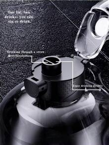 1pc Super Large Capacity Water Bottle, Viral Tonton Bucket, Sports Water Bottle, Water Jug, Fitness For Men & Women, Students, Portable Water Bottle, Plastic Water Cup, Big Belly Water Bottle - Multicolor - View 13