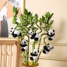 12pcs Panda Shaped Clips, Panda Design Curtain Clips, Memo Clips, Photo Clips; Cute Panda; Home Decor, Potted Plants And DIY Crafts; Chinese Style Souvenir - Multicolor - View 2