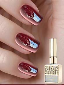 Ancora Red Cat's Eye Nail Gel 2026 New Wine Red Glass Bead Soak Off Uv Lamp Need Base Glossy & Matte Top Coat Acrylic Press On Nails Long-Lasting Nail Supplies For Nail Art DIY Women Beauty Gift - 酒紅色 - 查看 4