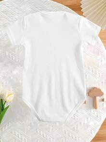 Disney Newborn Baby One-Piece Diaper Cover For Summer Light Style Baby Unlined Short-Sleeved Triangle Shirt Soft And Comfortable Pregnancy Gift - White - View 3