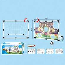88cm Portable Football Target Soccer Shooting Practice Goal Net - Black and White - View 5