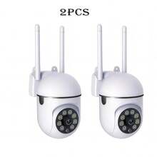 1pc/2pcs 1080P HD Smart PTZ Security Camera, Supports Wireless WiFi, Night Vision, Motion Detection Alarm, Smart Tracking, APP Voice Control, Wall-Mounted Indoor Home Monitoring System [Fashionable Design, High-Quality Video, Remote Inspection, Modern Appearance, USB Powered, Indoor Monitoring, Compact & Portable, Reliable & Secure, Essential Monitoring Device For Home & Office] - White - View 13
