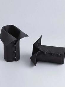 1 Pair Simple White Elegant Pearl Sleeve Cuffs, Suitable Autumn/Winter Decoration - Nhiều màu 2 - Xem 4