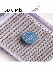 每盒800片，20排，超大容量托盘，蓬松3D/4D/5D/6D/8D/10D/2D俄式浓密预制睫毛簇，超快速嫁接，纤细纤长根部，进口韩国PBT纤维，超黑超柔软，C/D卷度，8-15mm预制睫毛簇，专业级 - C - 查看 22