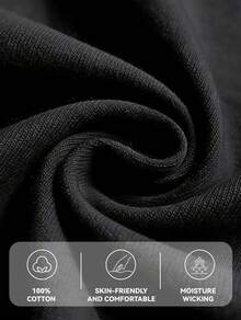 1 Pc Men's Clothing Common Sense Slogan Printed Black Tshirt, Graphic Tee, Summer Tops, Shirt, Unisex Casual Crew Neck Tshirt, Plus Size Men's 5XL, Lightweight 220 G/M² Knitted Fabric, Machine Washable, Suitable For Spring/Summer/Autumn Wear Christmas, Halloween, Thanksgiving - 黑色 - 查看 6