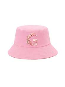 1 buah Topi Ember Anak Perempuan Warna Pink Elegan dengan Motif Huruf Bunga Mawar, 26 Pilihan Huruf, Manis & Chic, Bergaya, Ringan, dan Melindungi dari Matahari, Cocok untuk Pemakaian Sehari-hari, Aktivitas Luar Ruangan, Sekolah, dan Hadiah - Berwarna merah muda - View 85