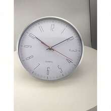 11-Inch Brushed Aluminum Wall Clock, Stylish & Minimalist Design Suitable For Living Room, Bedroom, Lobby, Office, Dining Room, Meeting Room, Quiet & Fashionable, Blending Modern And Retro Charm - Silver - View 6