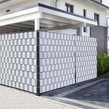 PVC Privacy Screen, Privacy Strips, Privacy Film For Garden Fence With Fixing Clips, Wind Protection - 65m - Light Gray - View 4