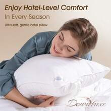 Down Alternative Pillows Queen Size Set Of 2 Hotel Collection Soft Bed Pillows For Sleeping, Perfect For Side, Back And Stomach Sleepers, 20 X 28 - QueenPackof2Horizont - View 9