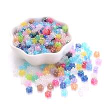 100pcs 4X7mm Acrylic Shiny Flower Beads AB Color Spacer Beads For Jewelry Making Bracelets, Necklaces DIY Keychain Pendants Accessories - Flower - View 4