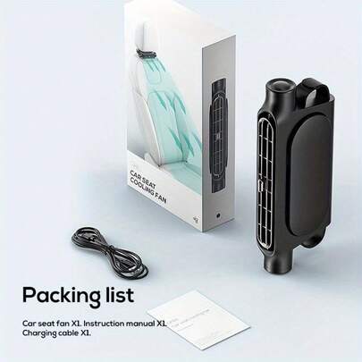 Car Headrest Cooling Air Fan 3 Speeds Adjustable Car Seat Cooling Fan USB Powered Rear Seat Ventilator Summer Car Accessories