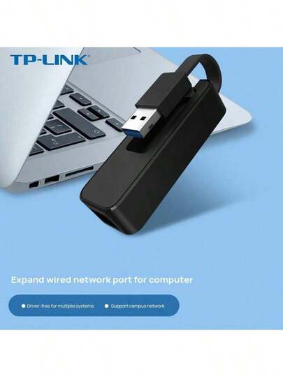 tp-link UG310 USB-Netzwerkadapter: USB 3.0 auf Gigabit-Ethernet 10/100/1000M, automatische Netzwerkerkennung, hohe Geschwindigkeit, geringe Latenz, Mini- und tragbar, All-in-One-Netzwerkerweiterungsgerät