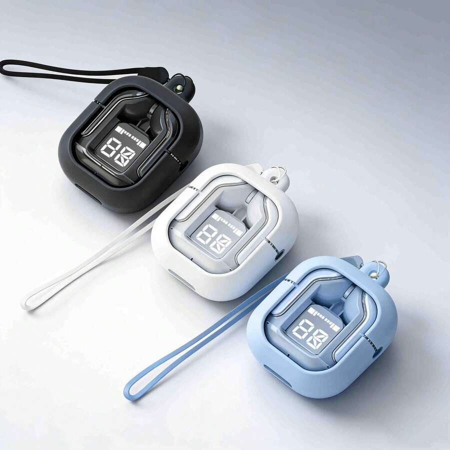 Air31 TWS 5.3 蓝牙耳机，游戏耳机，带降噪功能，高保真立体声，无线耳机（带充电盒），礼品耳机 - 均碼 - 查看 1