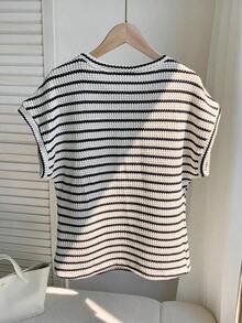 2026 SUMMER TopComfortcana Women's Casual Coffee Brown Round Neck Short Sleeve T-Shirt, SummerLoose And Comfortableshirt - 卡其色 - 查看 2