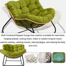 Chair Cushion,Thicken Patio Wicker Egg Chair Cushion, Comfy Patio Rocking Egg Chairs Cushions Replacement For Porch,Backyard Balcony (Only Cushion) - Dark Grey - View 3