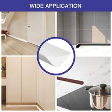 1 件 39.37 英寸/78.74 英寸 柔性 L 型四分之一圆装饰条 | 双面自粘装饰条，适用于地板边缘、墙角、楼梯、橱柜、浴缸边缘 | 0.59 英寸（宽）* 0.59 英寸（高），白色，墙面装饰条 - 彩色 - 查看 13