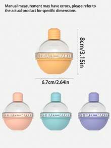 1pc Large Round Silicone Sphere Ice Mold Ice Maker Whiskey Ice Ball Making Tool DIY Kitchen Essential - Multicolor - View 5