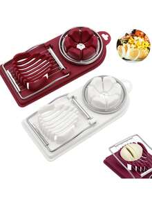 2-In-1 Egg Slicer, Household Egg Cutter, Multi-Functional Pickled Egg Cutter, Egg Divider, Versatile Kitchen Tool - Multicolor - View 4
