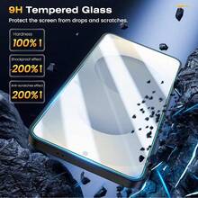 3片裝 9H 鋼化玻璃螢幕保護貼 2026新款適用於 Galaxy S26 S25 S24 Ultra S24 FE 高畫質螢幕保護貼 - 無色 - 查看 8