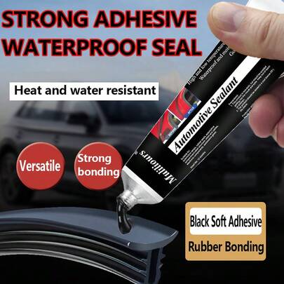 H4Cacle Sellador de goma adhesivo universal para automóviles, sellador de silicona negro para motor, sellador adhesivo universal resistente al agua y al aceite para reparación de automóviles, resistente a altas temperaturas y al aceite, a prueba de fugas a largo plazo, impermeable, alta capacidad de sellado, ultra viscoso, bajo olor, sellador adhesivo para reparación de automóviles