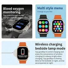 El pack más vendido del smartwatch 10 en 1 Watch Ultra incluye auriculares Bluetooth, 6 correas, una caja y un cargador magnético. Totalmente funcional, ideal tanto para uso deportivo como profesional, es un regalo ideal para Año Nuevo o San Valentín para hombres. - Multicolor - Ver 4