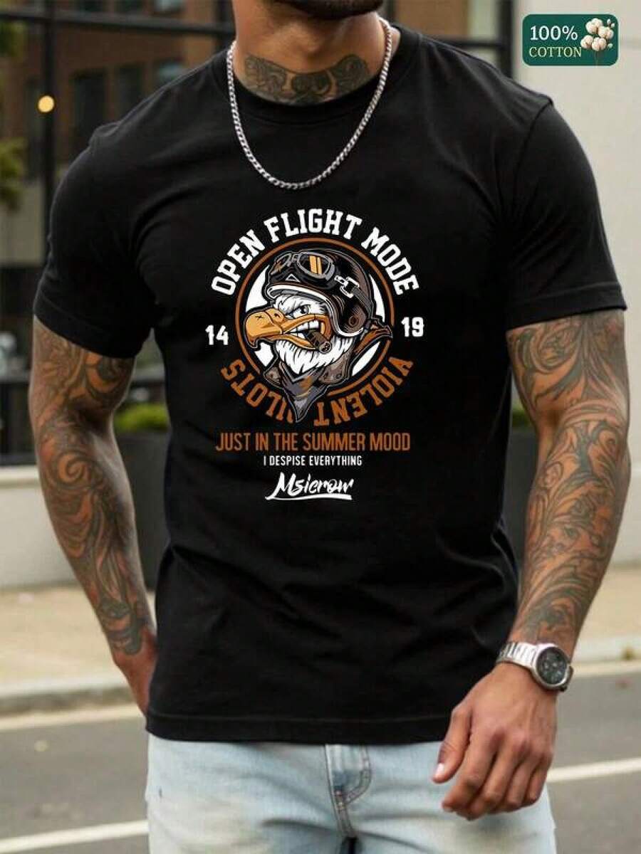Camisetas masculinas - Preto - Ver 1