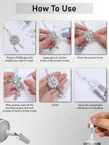 B-7000 Rhinestone Glue, 15/25/50/110ML (3.7 Fl Oz), Transparent Super Strong Jewelry Grade Adhesive, Waterproof Flexible Durable Industrial Craft Glue, Suitable For Fabric, Phone, Jewelry Making - B7000 Glue - View 7