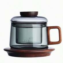 Vaso de filtro de agua de vidrio, vaso de vidrio, taza de té, taza de separación de agua y té resistente al calor, vaso de agua para oficina y hogar, mini vaso, nuevo diseño - Gris - Ver 11